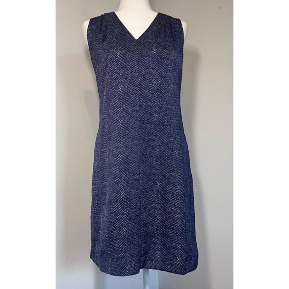 Banana Republic Dresses & Skirts - Banana Republic Herringbone Shift Dress Womens Size 2 XS Blue Office